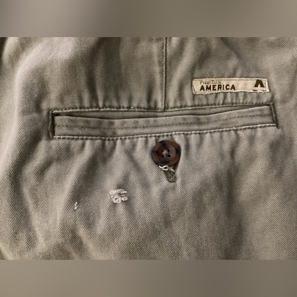 Men’s Perry Ellis America Light Olive Green Cargo Shorts Size 32 - Picture 6 of 6
